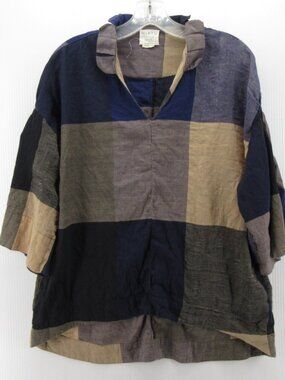 Mirth Top Small Medium Blouse Patchwork Colorblock Artsy Handmade